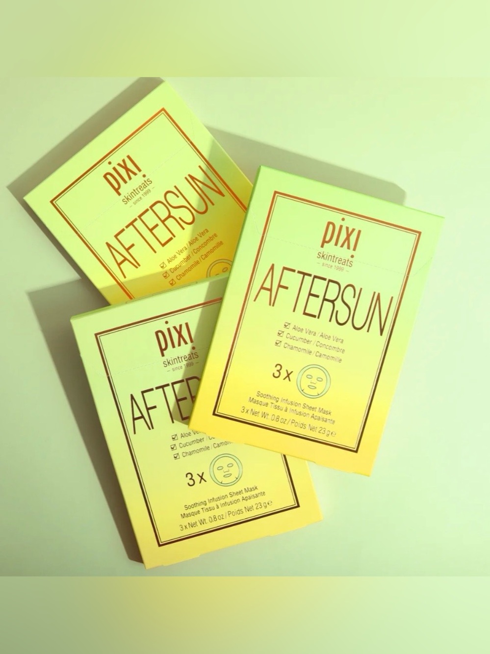 NIB Pixi AfterSun Soothing Sheet Mask Set